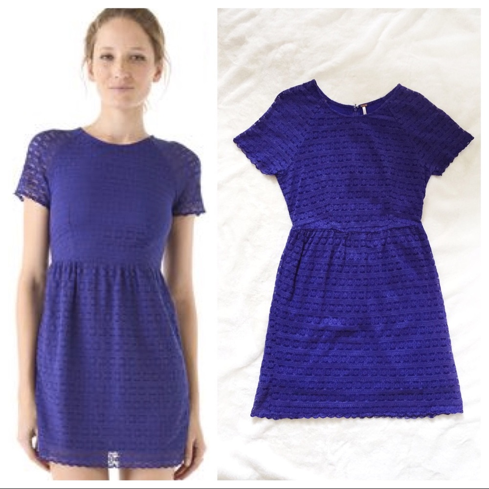 *SOLD* FREE PEOPLE Purple Lace Crochet Dress